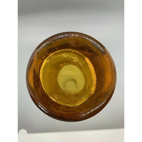 ‎Vintage Amber Glass Vase 10” Tall Decorative - Picture 4 of 4